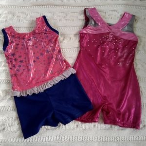 Lot of 2 girls medium leotards